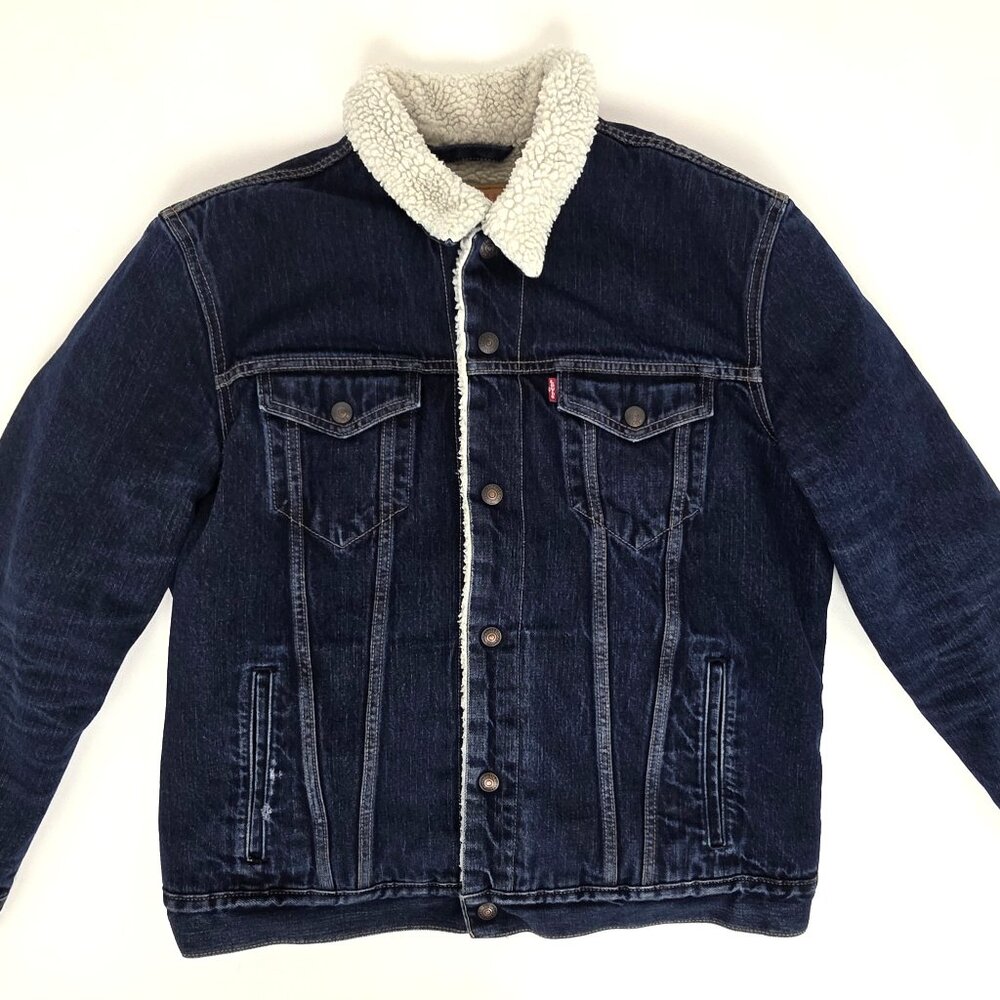 Levi's Women's Type 3 Sherpa Trucker Denim Jacket - Size XL